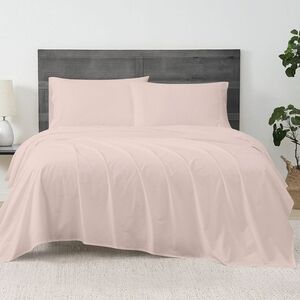 NEW Cannon Light Pink King Size Bed Sheets and Pillowcase Set